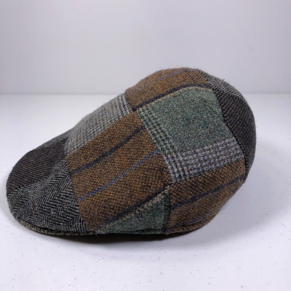 Vintage BROOKS BROTHERS 100% Wool Patchwork Hat - Picture 3 of 6